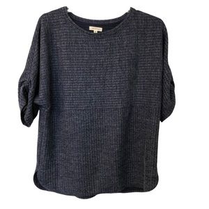 Max Studio Short Sleeve Ribbed Sweater Top Women's XL